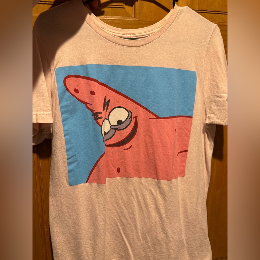 SpongeBob SquarePants Light Pink Tee with Patrick Graphic